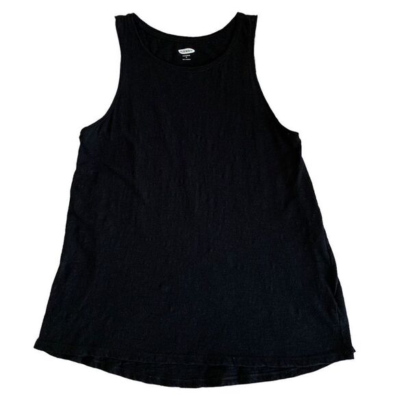 Old Navy Women’s EveryWear Crew Neck Luxe Sleeveless Black Tank Top Size Medium - Picture 4 of 9